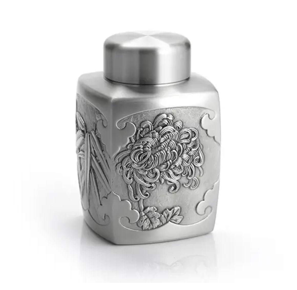 Pewter Four Gentlemen Tea Caddy by Royal Selangor – ICANHK Pewter Four Gentlemen Tea Caddy by Royal Selangor – ICANHK
